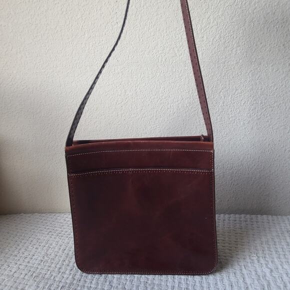 Fossil Classic Brown Leather Shoulder Bag - Picture 1 of 7
